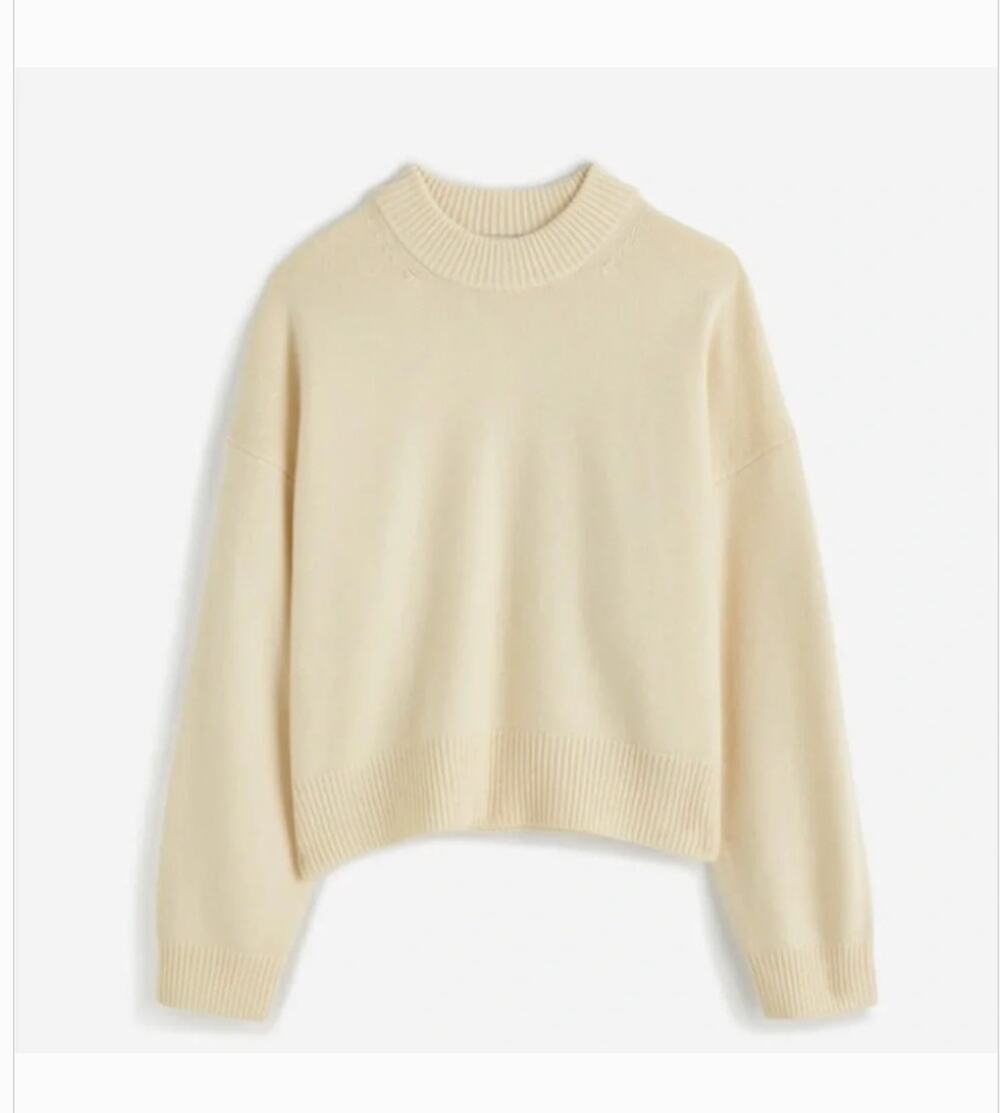Madewell CloudSoft Crewneck Sweater S NWT Cream White NW834 Alpaca Wool Cozy